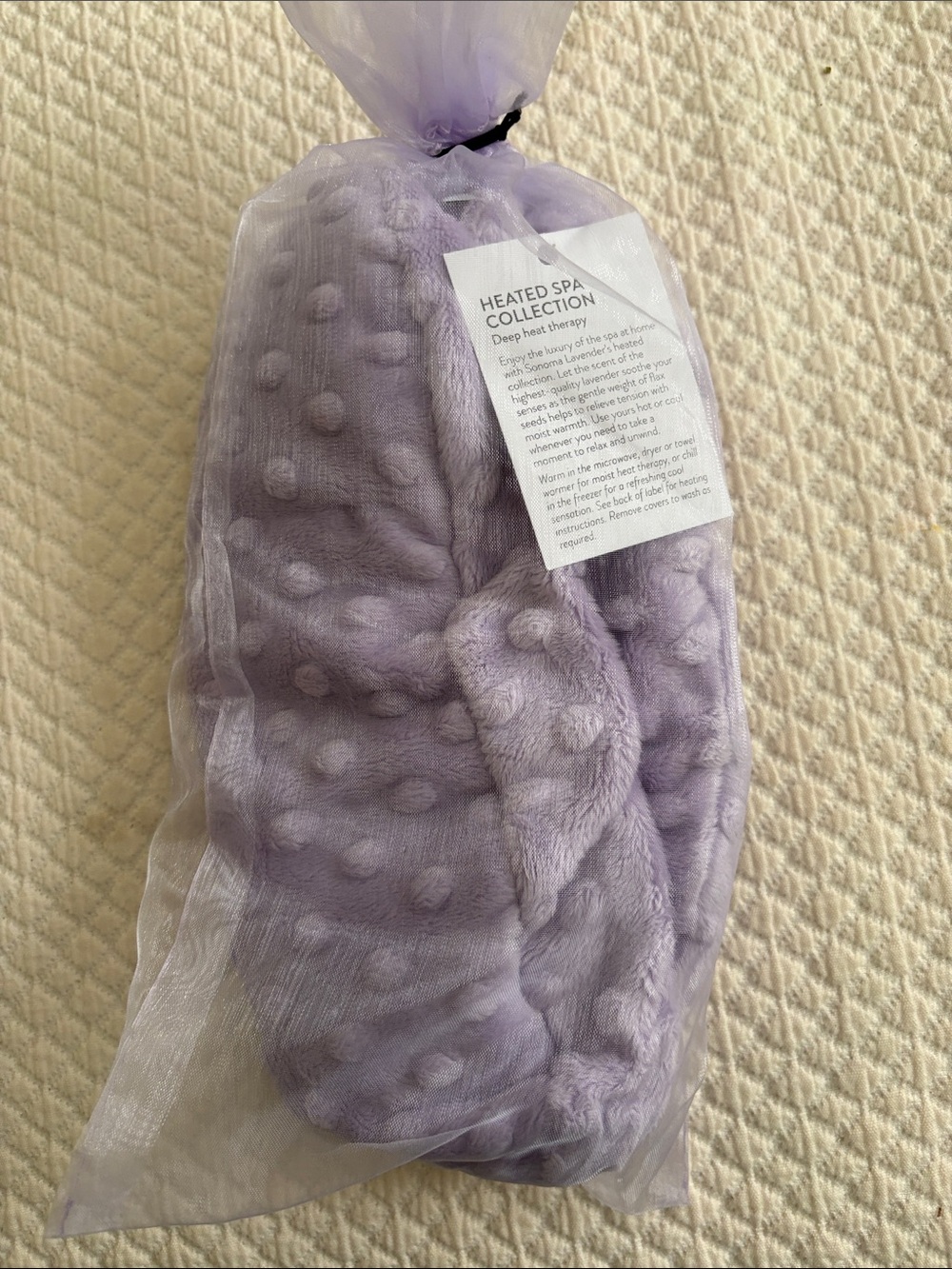 Lilac Dot Microwaveable Footies - Lavender Comfort Wrap